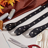 Imitation Leather Ribbon with Platinum Plated Brass Eyelets OCOR-WH0078-136-5