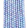 Ombre Effect Dyed Electroplate Opaque Glass Beads Strands EGLA-Q130-01A-05-2