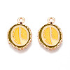 Fruit Alloy Enamel Pendants ENAM-T022-32H-1