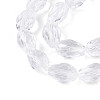 Transparent Teardrop Glass Beads Strands GLAA-T025-79D-01-3
