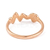 304 Stainless Steel with Rhinestone Heartbeat Finger Ring for Women RJEW-C086-16-RG-3