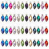 48Pcs 12 Colors Zinc Alloy Glass Pendants GLAA-TA0003-24-3