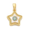 Brass Micro Pave Cubic Zirconia Pendents KK-M303-01G-10-1