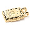 Brass Micro Pave Cubic Zirconia Pendants KK-U053-20G-03-2