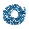 Electroplate Transparent Glass Beads Strands GLAA-N021-4mm-28-3