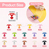 28Pcs 14 Colors Acrylic Flowers Beads Caps FIND-TA0005-11-4