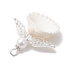 3Pcs 3 Styles Natural Shell Angel Pendants PALLOY-JF02833-4