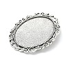 Vintage Tibetan Alloy Brooch Cabochon Bezel Settings X-PALLOY-O037-08AS-2
