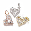 Brass Micro Pave Cubic Zirconia Charms ZIRC-F111-19-1