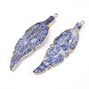 Electroplate Natural Blue Spot Jasper Big Pendants G-S344-66A-2