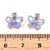 Transparent Electroplate Glass Bead Caps EGLA-N015-01E-3