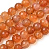 Dyed & Heated Natural Agate Beads Strands G-P539-D01-10-1