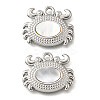 304 Stainless Steel Pave Natural White Shell Pendants STAS-C122-21B-02P-1