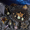 6Pcs Brass Macrame Pouch Empty Stone Holder Pendant Decoration HJEW-PH02188-4