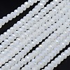 Imitation Jade Electroplate Glass Faceted Rondelle Beads Strands GLAA-F025-C01-2
