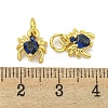 Rack Plating Brass Micro Pave Cubic Zirconia Spider Charms ZIRC-I065-02D-3