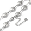 Non-Tarnish 304 Stainless Steel Teardrop Link Necklaces NJEW-I126-05P-2