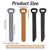 24Pcs 4 Colors Imitation Leather Zipper Pull Fixer Replacement for Tab Luggage Purse Repair Accessories DIY-GF0011-62B-2