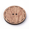 2-Hole Wooden Sewing Buttons X-WOOD-S037-053-3