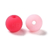Rubberized Style Imitated Silicone Acrylic Beads MACR-D029-01N-2