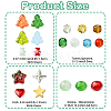 DIY Christmas Theme Glass & CCB Plastic Beads Jewelry Making Findings Kits DIY-YW0010-11-2