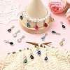 24Pcs 12 Colors Birthstone Alloy Glass Pendant Decorations HJEW-YW00157-4