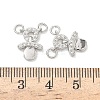Brass Micro Pave Clear Cubic Zirconia Charms KK-P342-10P-3