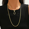 304 Stainless Steel Hollow Cloud Pendant Double Layer Necklaces for Women AM4395-3