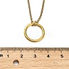 304 Stainless Steel Double Layer Ring Pendant Necklaces for Women Men LS-NJEW-Q028-03G-3