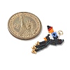 Glass Seed Beaded Bird Pendants PALLOY-MZ00920-02-2