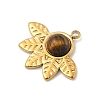 Natural Tiger Eye Pendants STAS-F312-01G-03-2