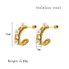 304 Stainless Steel Ring Stud Earrings FP4530-1-5