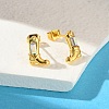 Brass Micro Pave Cubic Zirconia Stud Earrings For Women EJEW-B111-01G-01-3