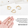 10Pcs 201 Stainless Steel Huggie Hoop Earrings Findings STAS-BC0002-45-3