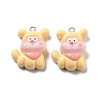 Opaque Resin Puppy Pendants LS-RESI-R444-02E-1