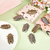 8Pcs 2 Colors Alloy Bolo Tie Slide Charms FIND-GO0003-86-4
