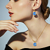 30Pcs Millefiori Glass Pendants PALLOY-AR00046-5