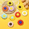 20Pcs 10 Colors Food Grade Eco-Friendly Silicone Focal Beads SIL-CJ0001-12-5