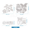Flower & Leaf & Butterfly Frame Carbon Steel Cutting Dies Stencils DIY-TA0002-88-9