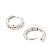 Clear Cubic Zirconia Huggie Hoop Earrings ZIRC-H102-12P-01-1