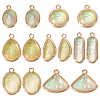 14Pcs 7 Styles Resin Imitation Opal Pendants FIND-GA0004-50-1