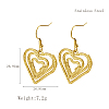 Stylish 304 Stainless Steel Spiral Pendant Dangle Earrings for Daily Wear NP0587-2-1