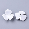 3-Petal Spray Painted Acrylic Bead Caps MACR-N007-01G-2