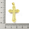 Rack Plating Brass Micro Pave Cubic Zirconia Pendants KK-B091-44G-3