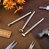 3Pcs 3 Styles Steel Leather Stamping Tools TOOL-CL0001-02-4