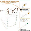 2Pcs Alloy & Natural Gemstone Chips Chains for Eyeglasses HJEW-FH00129-5