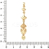Tassel Brass Micro Pave Clear Cubic Zirconia Big Pendants KK-L271-01G-08-3