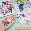 40Pcs 4 Colors Acrylic Bowknot Wine Glass Charms DIY-AR0004-71-3