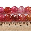 Faceted Natural Dragon Veins Agate Beads Strands G-F447-12mm-P08-5