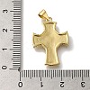 Cross Rack Plating Brass Micro Pave Clear Cubic Zirconia Pendant KK-U019-19G-3